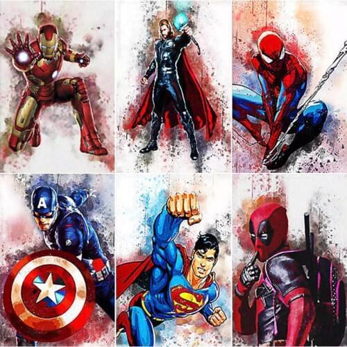 Iron Man DIY Diamond Painting The Marvel Superhero Series Full Square Rhinestones Pictures Embroidery Mosaic Home Decor Disney