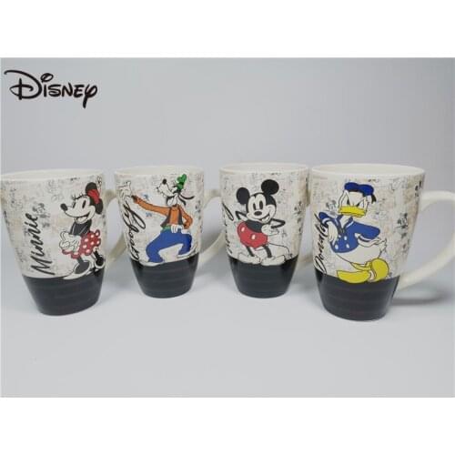 Disney Hand-painted Mug Mickey Mouse and Donald Duck Personality Creative Water Cup Coffee Mug Gift Collection Cup