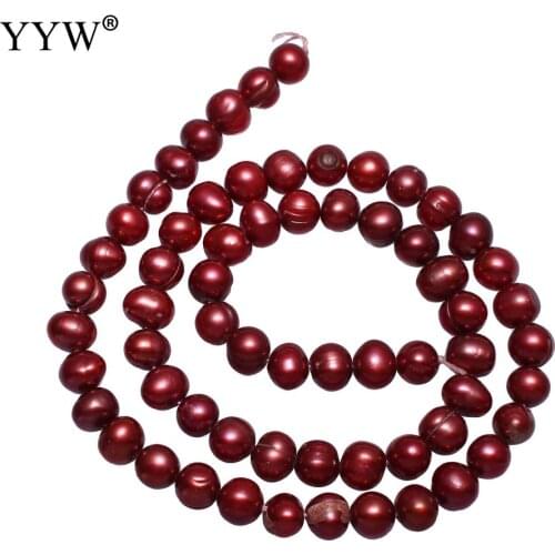 Cultured Potato Freshwater Pearl Beads red 6-7mm Sold Per Approx 14.3 Inch Strand beads for jewelry making