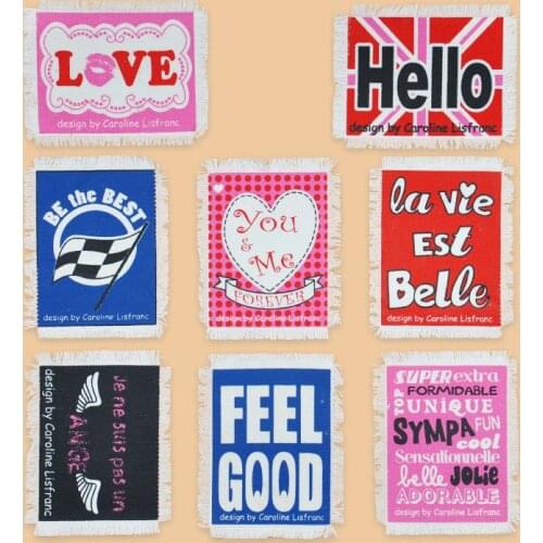 Fashion English Letter Words Patches Sew On Love Hello Feel Good Appliques 3D Diy Sewing Clothes Jacket Decor Wholesale Price