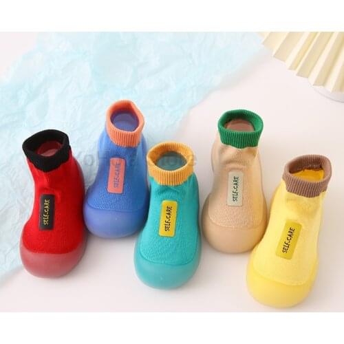 Newborn Baby Socks Shoes Boy Girl Five Colors Toddler First Walkers Booties Comfortable Soft Anti-slip Warm Infant Crib Shoes