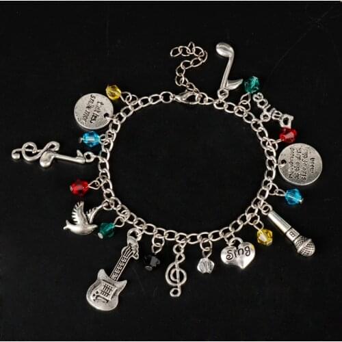 Dongsheng New Musical Bracelet symbols Women Bracelet Bangles Wristlets Trendy Accessories for Women Girl Christmas Gift