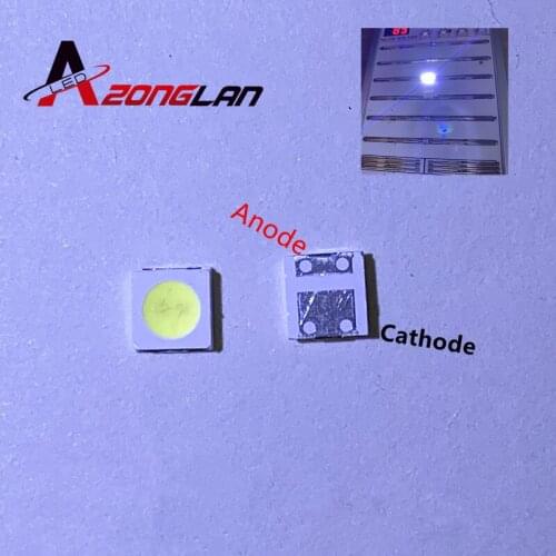 100pcs Diodes TV Backlight 1W 3V 3535 SMD LED Televisao Cold White 100lm 3537 Cool White Backlit LCD Backlight for TV Repair