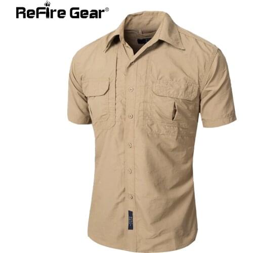 Мужские классические рубашки ReFire Gear China At AliExpress