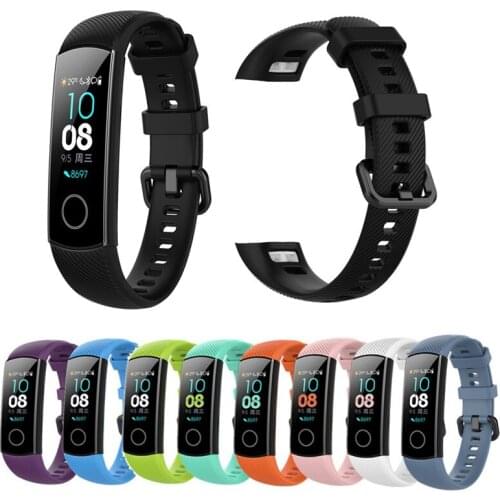 Silicone Strap Watch Band For Honor Band 4 5 Wrist band For Huawei Honor Band 5 Sport Bracelet Strap For Huawei Honor Band 4