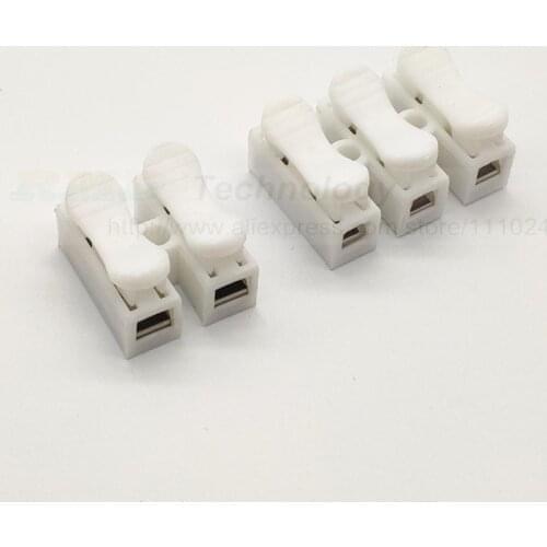 50pcs/lot Push type wire connector 2P 3P butt joint Terminal Blocks universal connector for led lamps