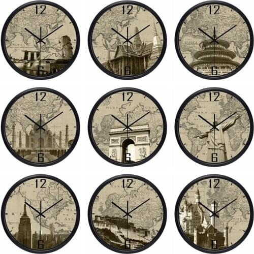 USA France Eiffel Holland lobby wall clock home clock