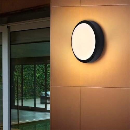 18W LED Outdoor Waterproof Wall Lamp Aluminum Black Wall Light Garden Porch Wall Lighting Front Door Wall Light Fixture BL109