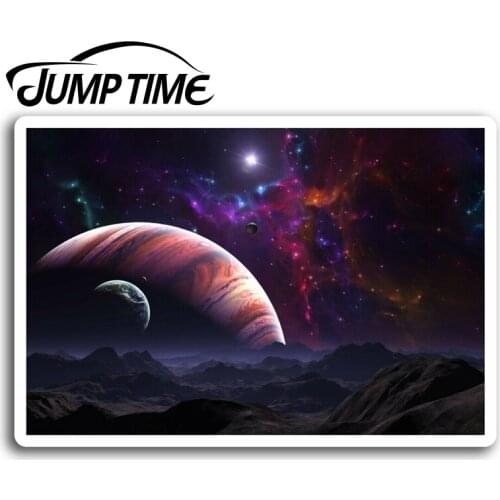 Jump Time for Alien Planet Vinyl Stickers Space Moon Sticker Laptop Luggage Waterproof Accessories Bumper Car Decal