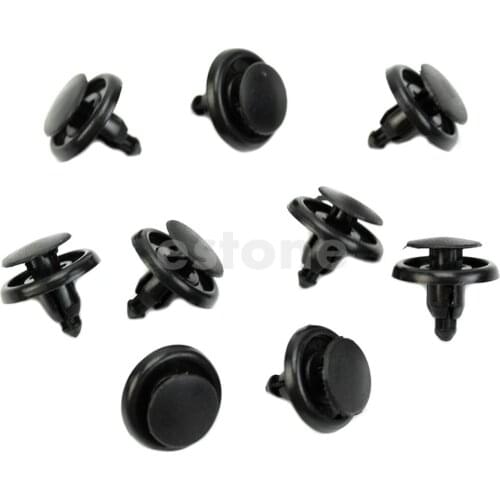 New Useful 10pcs Rivet Fastener Bumper Push Retainer Hood Clips 7mm For Toyota