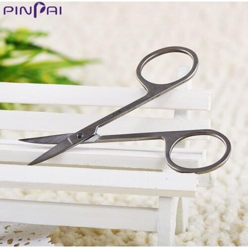 1PCS Stainless Steel Small nail tools Eyebrow Hair Scissors Cut Manicure Cuticle Trimming Tweezer Pedicure Makeup Beauty Tool