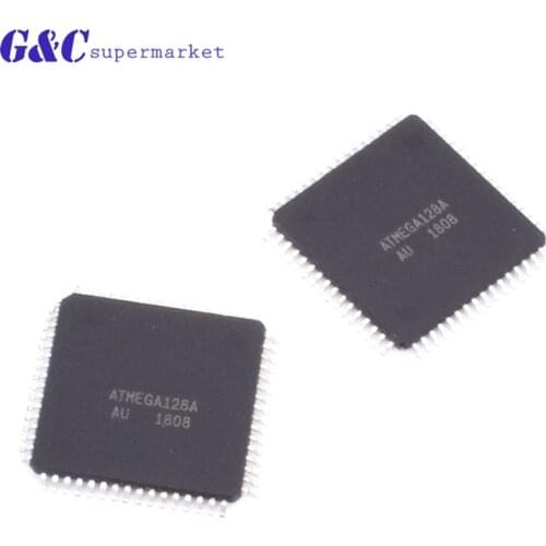 10 PCS ATMEGA128A-AU ATMEGA128A ATMEGA128 8-bit Microcontroller with 128K Bytes In-System Programmable Flash diy electronics