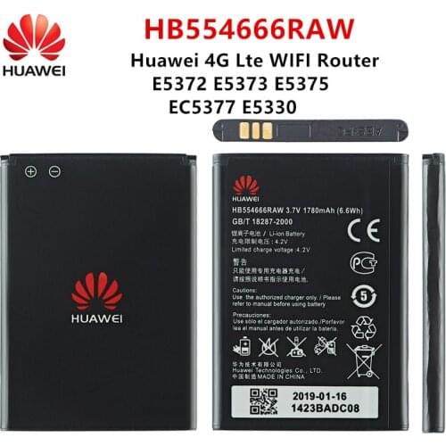 100% Orginal Huawei HB554666RAW 1780mAh Battery For HUAWEI 4G Lte WIFI Router E5372 E5373 E5375 EC5377 E5330 Batteries