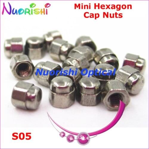 10000pcs Glasses Eyewear Eyeglasses Gold Siver Electroplated Brass Hexagon Hex Caps Nuts 1.4mm 1.2mm Screws S05 Free Shipping