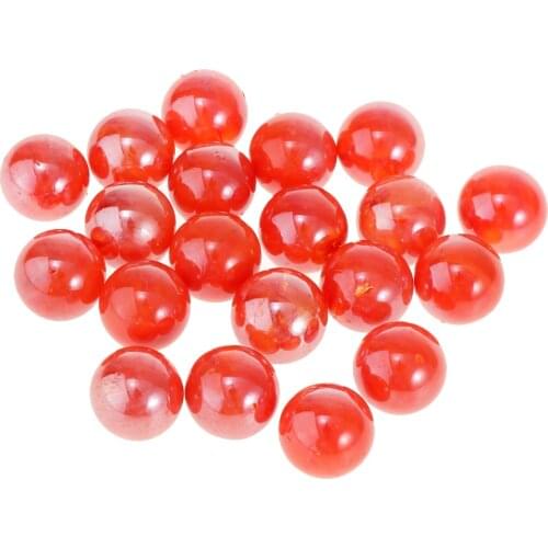 20Pcs 16mm Orange Clear Glass Marbles Balls Vintage Game Toy For Kids