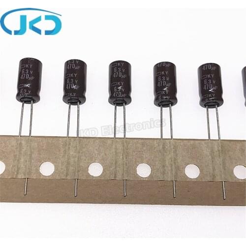 20pcs Original 470uF 6.3V NCC KY Series 6.3*11mm Long Life 6.3V470uF Aluminum Electrolytic capacitor NIPPON CHEMI-CON
