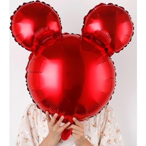 24inch Mickey Aluminum Foil Balloons 1pc Mickey Minnie Mouse Head Helium Globos Baby Shower Birthday Theme Party Decoration Ball