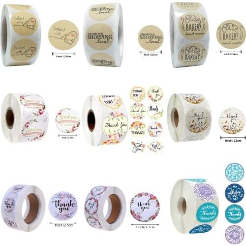 500pcs Thank You Love Design Gift Sealing Stickers Diary Scrapbooking Stickers Festival Birthday Party Gift Decorations Labels