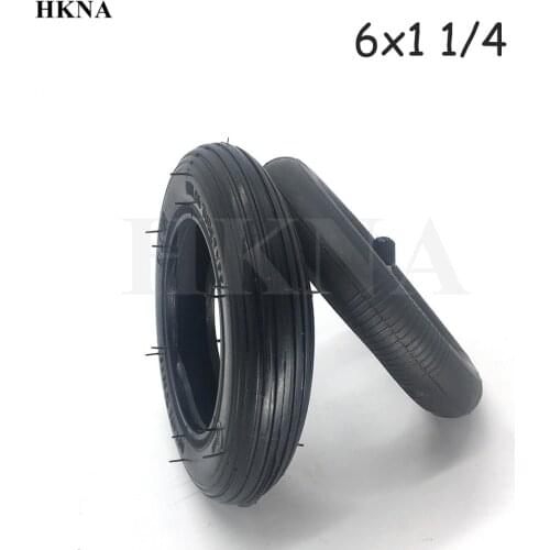 6X1 1/4 Tires 6 Inch Inner Tube Outer Tyre for Inflation Wheel Wheelchair Pneumatic Gas Mini Electric Scooter 6*1.25