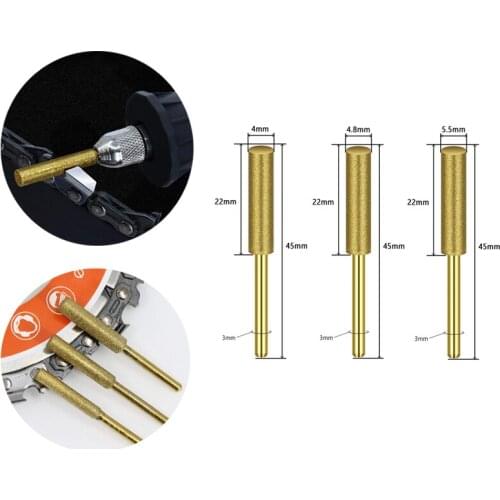 12PCS/set Diamond Chainsaw Sharpener Burr Grinder Chain Saw Drill Bits For Gasoline Electric Chain Saw Abrasive Titanium-plated