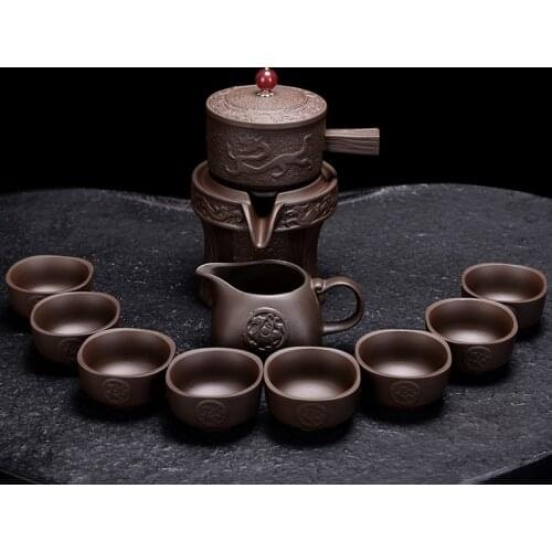 Manufacturers Ore Zisha Automatic Tea Set Luck Lazy Kung Fu Tea Business Gifts Dehua Tea Set