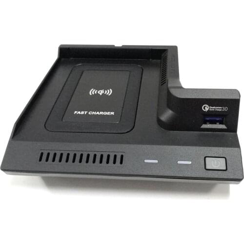 Car QI Wireless Charging Phone Charger Charging Case Accessories for Mercedes Benz AMG C63 GLC C Class 2015-2020