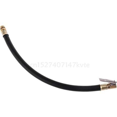 Car Tire Air Inflator Hose 1/4" Auto Male Threaded Rubber Tube Self-locking Chuck Pressure Gauge Air Inflator Hose Tube