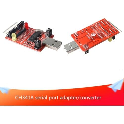 CH341A USB to I2C/IIC/SPI/UART/TTL/ISP Adapter EPP/MEM Serial Converter DIY Full-speed USB Device Interface,USB Bus Power Supply