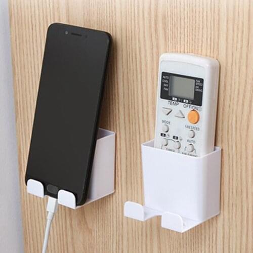 TV Remote Control Storage Box Air Conditioner Storage Case Mobile Phone Plug Holder Wall Mounted Organizer Stand Container