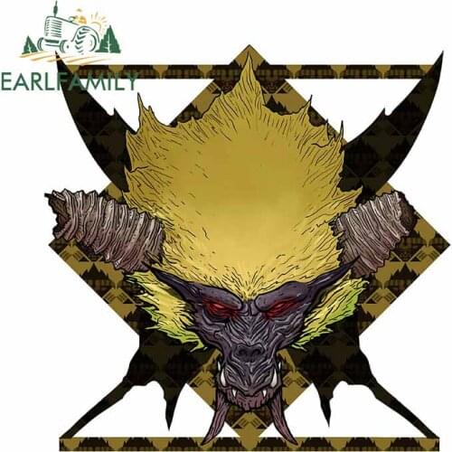 EARLFAMILY 13cm x 12.7cm for Break The Horns Decal Windshield Bumper Refrigerator Car Stickers Personality Laptop Vinyl Car Wrap