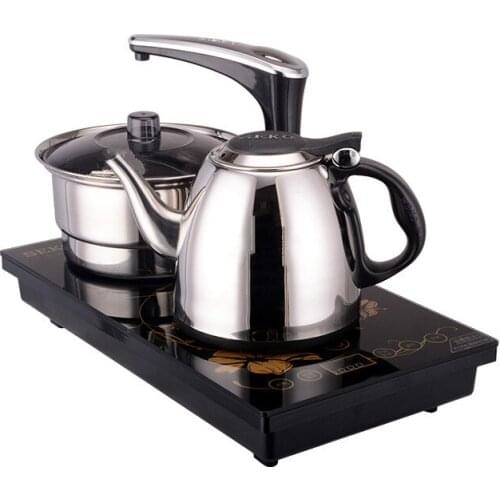 Electric heating tea furnace automatic upper water three-in-one stainless steel electric kettle with heater set