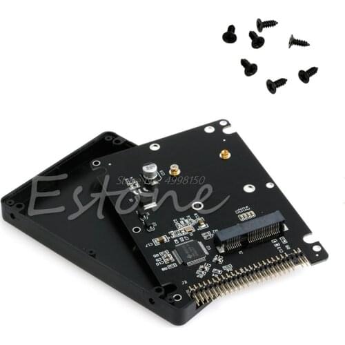 New mSATA to 2.5" 44PIN IDE HDD SSD mSATA to PATA Converter Adapter Card + CaseWholesale dropshipping