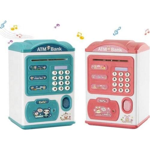 Money Box With Fingerprint Piggy Bank Electronic ATM Savings Box For Coins Cash Safe Large Coin Bank Password Lock For Children
