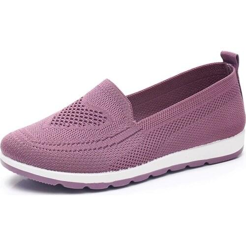 Women Casual Shoes Light Sneakers Breathable Mesh Summer knitted Vulcanized Shoes Plus Size woman flats Shoes Flying Net Shoes