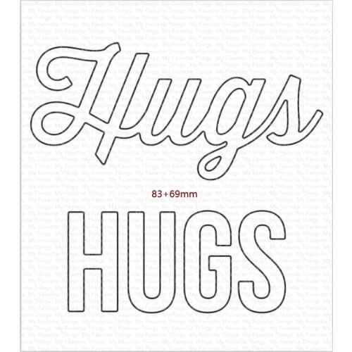 Metal Cutting Dies Twice the Hugs card Crafts Handmade