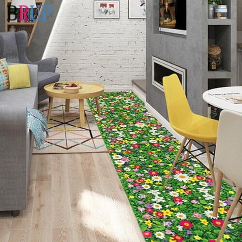Fashion Grass Floor Decoration Beautiful Flower Wall Sticker Art PVC Vinyl Home Decor Large Wallpaper Creative Living Room Decal