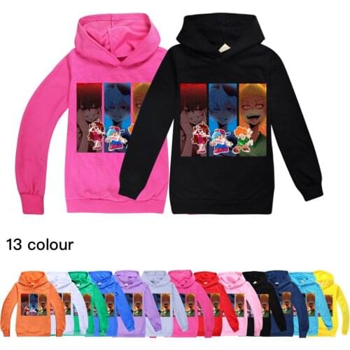 2021 New Kids Clothes Boys Hoodies Tops Friday Night Funkin Children Clothing Long Sleeve Tees Tops Baby Custume kids T Shirts