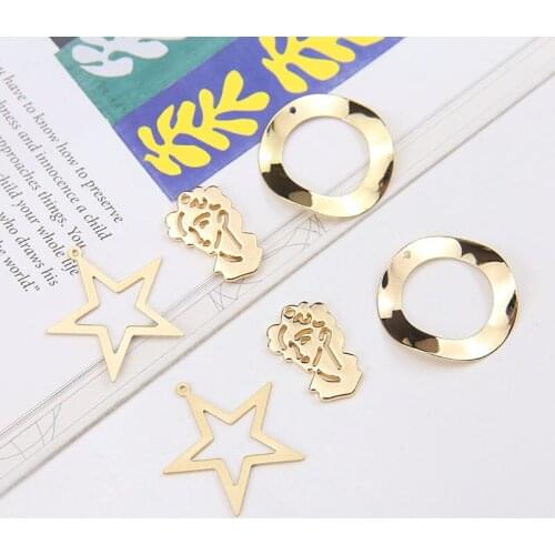 Newest 50pcs/lot cartoon stars/girls/wave shape alloy float locket charms diy jewelry earring/necklace pendant accessory