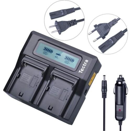 NP-F970 NP-F960 NP-F770 NP-F750 LCD Rapid Dual Battery Charger for Sony NP-F570 NP-F550 NP-FM500H FM50 QM71D QM91D FM70 Charger