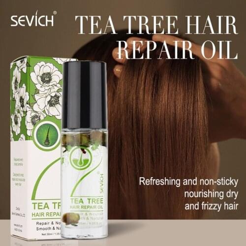 Sevich Natural Smoothing Tea Tree Hair Oil Hair Care 30ml Non-greasy Keratin Hair Treatment Oil Nourishing & Repair Damage Hair