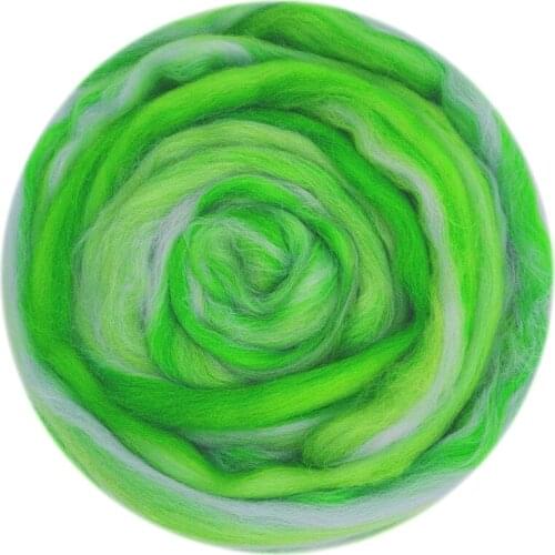 Blended Roving 50g, Needle Felting Wool, Hand Dyed Wool Top, Merino Mixed Natural Wool Roving for Needle Felting Kits (07)