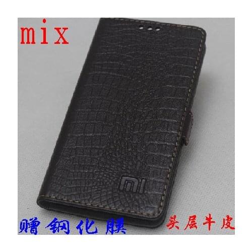 Top Quality 100% Cow for Xiaomi Mi Mix Pro 6.4 inch Genuine Leather Cover Slim Flip Phone Skin Case for Xiaomi mi mix