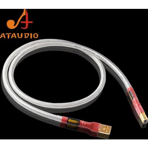 ATAUDIO Silver-Plated Usb Cable High Quality QED Hifi Type A to B DAC Data USB Cable