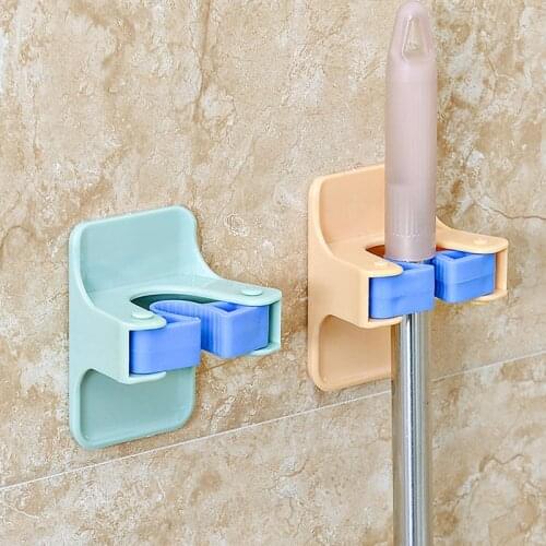 Bathroom Storage Mop Brush Broom Hanger Holder Organizer Solidly Clean Tool Rack Hooks Kitchen Hanging Storage Hanging Holders