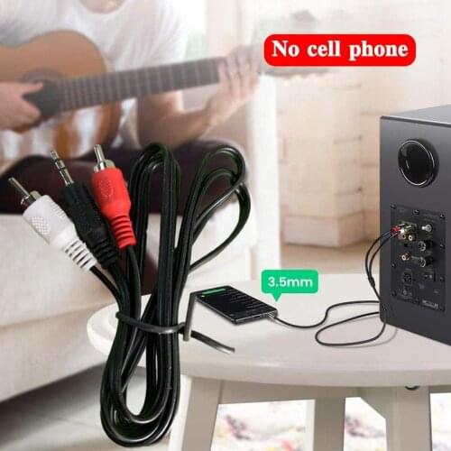 1M 3.5mm jack plug to 2 RCA music stereo adapter cable phone audio AUX line TV sound speaker (one to three)