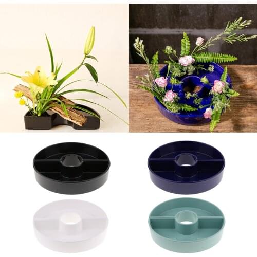 1 Pair Half-moon Japanese Ikebana Suiban Vase Container Flower Arrangement