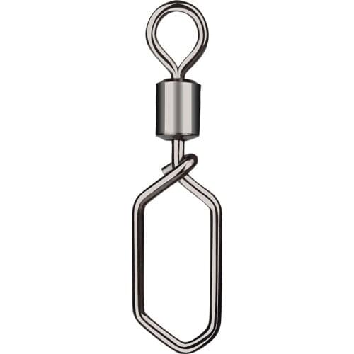 10/30/50Pcs Hooked Snap Pin Stainless Steel Fishing Barrel Swivel Safety Snaps Hook Lure Accessories Connector Snap