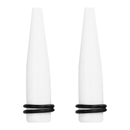2pcs White Acrylic Taper Ear Expander Stretcher Plug Stretching Jewelry 12mm