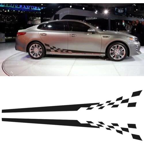 2pcs/set Auto Race Check Flag Car Decal Vinyl Graphics Side Stickers Body Sticker