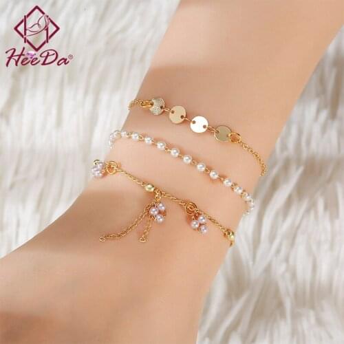 3 Pieces Womens Korean Graceful Pearl Bracelet Set Lady Fashion Joker Gold Bangle Girls Elegant Copper Hand Jewelry Accessories